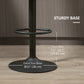 Modern Adjustable Bar Stools Set of 2, Swivel Barstool with Footrest, PU Leather Round Top for Kitchen, Dark Grey