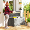 120-Gallon Lockable Resin Deck Box, UV Resistant