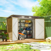 8' x 4' Galvanized Garden Shed with Double Doors and Vents