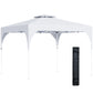 10' x 10' White Pop-Up Party Tent with 2-Tier Vented Roof