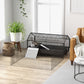 Guinea Pig Cage with Foldable Detachable Playpen, Rolling Rabbit Chinchilla Hedgehog Bunny Cage Small Animal Habitat with Water Bottle, Hay Feeder
