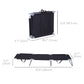 Outdoor Folding Chaise Lounge, Reclining Lounge Chair with Adjustable Backrest and Breathable Mesh Fabric, Black