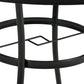 42" Round Outdoor Dining Table for 4 Persons, Metal Patio Dining Table with Umbrella Hole for Backyard, Lawn, Balcony