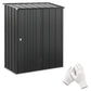 5' x 3' Outdoor Storage Shed, Steel Garden Shed with Single Lockable Door, Tool Storage Shed for Backyard, Black