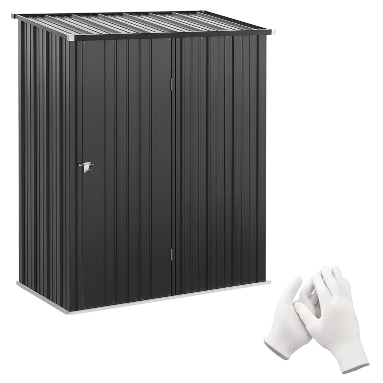 5' x 3' Steel Storage Shed with Lockable Doors