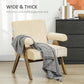 Corduroy Accent Chair Armchair with Wide Seat and Soft Padded Armrests for Reading, Bedroom, Beige