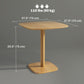 Dining Table for 4 People - Modern Kitchen Table with Wood-Effect Top, 27.6" x 27.6", Natural Wood