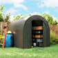 Outdoor Storage Shed, Heavy Duty Galvanized Steel Portable Shed for Bike, Motorcycle, Garden Tools, Black