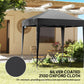 6.6'x6.6' Pop Up Canopy Tent with Sidewalls, Instant Sun Shelter Camping Gazebo with Carry Bag, Black