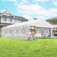 Heavy Duty Large Party Tent & Carport with Removable Sidewalls, Portable Garage Canopy Tent, White