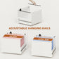 2 Drawer File Cabinet with Lock, Vertical Filing Cabinet with Adjustable Hanging Bars for A4 and Letter Size, White