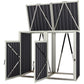 Double Garbage Bin Shed, Lockable Outdoor Storage Shed with Openable Lid, Galvanized Frame for Garden Patio, Dark Grey