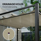 10' x 10' Outdoor Gazebo, Retractable Pergola Canopy with Curtains, UPF30+ Free Standing Metal Pergola Kit, Beige