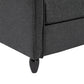 2-Seat Sofa Two-Seater Couch with Armrests and Wood Legs for Living Room, Bedroom, Dark Grey