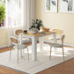 47" Kitchen Table for 4-6 People, Dining Table with Wood Effect for Dining Room, Oak
