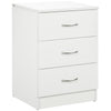Nightstand with 3 Drawers - White