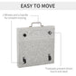 55 lbs Marble Square Umbrella Stand 16.5" Market Heavy Holder Base w/ Wheels, Grey