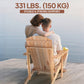 Classic Adirondack Chair, Muskoka Chairs, Garden Deck Chair with Cup Holder for Patio, Indoor, Backyard, Dark Grey