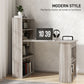 Computer Desk with Storage, PC Table with Bookshelf for Home Office, Study Room, Oak