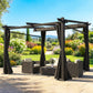 Metal Pergola with Sliding Roof Canopy, Retractable Pergola Canopy