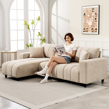 3-Seater L-Shaped Sectional with Changeable Chaise