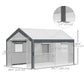 7' x 12' x 7' Heavy Duty Walk-In Greenhouse with Wind Resistance Level 4 & Ventilation Design, White