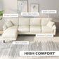 Modern L-Shape Sectional Sofa with Reversible Chaise - Cream White