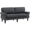 2-Seater Sofa with Sponge Padding - Dark Grey