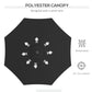 9ft Solar Patio Umbrella Outdoor Sunshade 24 LED Lights Tilt Canopy Black