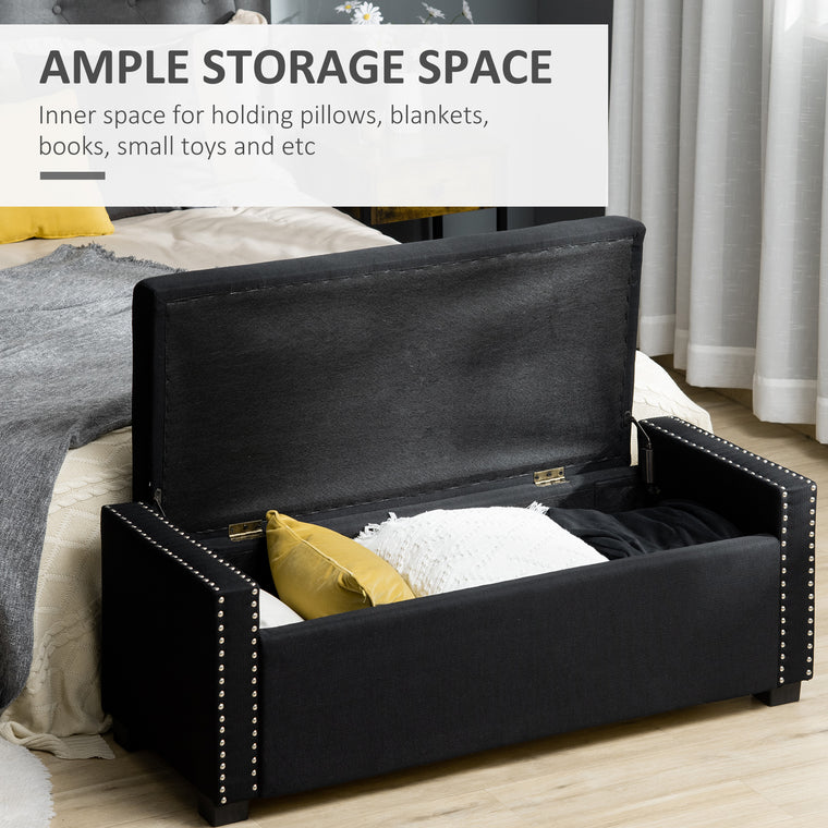 Flip Top Storage Bench Ottoman