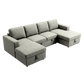 Liberty U-Shaped Sleeper Sectional with Double Storage