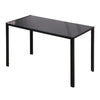 Rectangular Tempered Glass Dining Table for 4 - Black