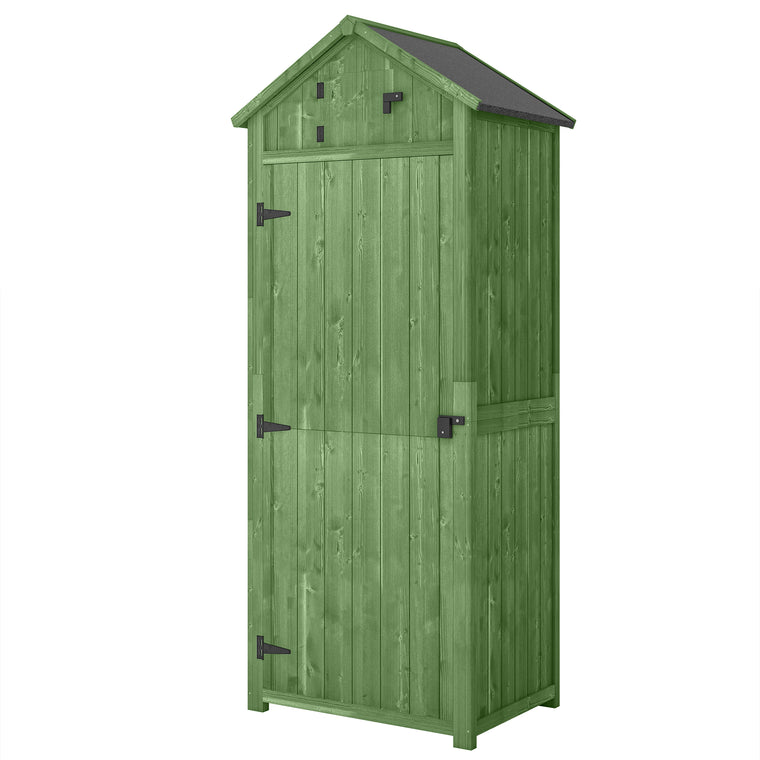 30" x 21" x 71" Garden Shed with Tiered Shelves