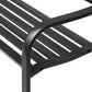 50" Garden Bench Outdoor Loveseat with Vintage Bird Pattern Cast Metal