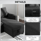 83" Pull-Out Sleeper Sectional with Storage Chaise - Black