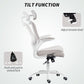 Ergonomic Office Chair, Mesh Desk Chair with Adjustable Headrest, Lumbar Support and Height, Flip-Up Armrests, Grey