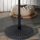 Patio Umbrella Base Stand, Round Cement Parasol Holder for Outdoor, Patio, Garden, Beach, Fits Φ1.4", Φ1.5" and Φ 2" Pole, Black