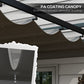10' x 10' Retractable Pergola, Garden Gazebo Shade Shelter, for Grill, Patio, Deck, Dark Grey