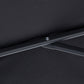 10' Deluxe Patio Umbrella Outdoor Market Parasol Banana Hanging Offset Sunshade Crank Cross Base Black