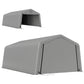 Portable Garage, Heavy Duty Carport Canopy with Ventilation Windows and Large Roll-up Door, Dark Grey