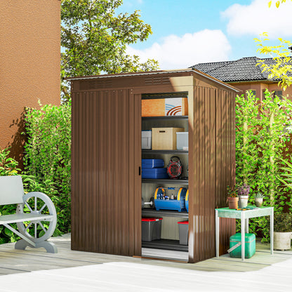 5.2' x 3.5' Metal Garden Shed