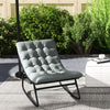 Steel Rocking Chair with Cushion and Mesh Deep Seat
