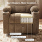 Power Recliner Chair with Massage, Electric Lift Chair for Elderly with Side Pockets, Cup Holders, Remote, Brown