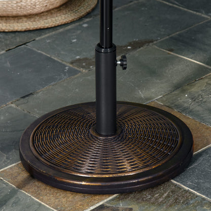 29 lb Black Cement Offset Umbrella Base for 1.4-1.9" Poles