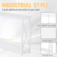 40" Console Table, 2 Tier X-Design Narrow Entryway Table with Storage Shelf for Behind Couch, Living Room, Hallway, White
