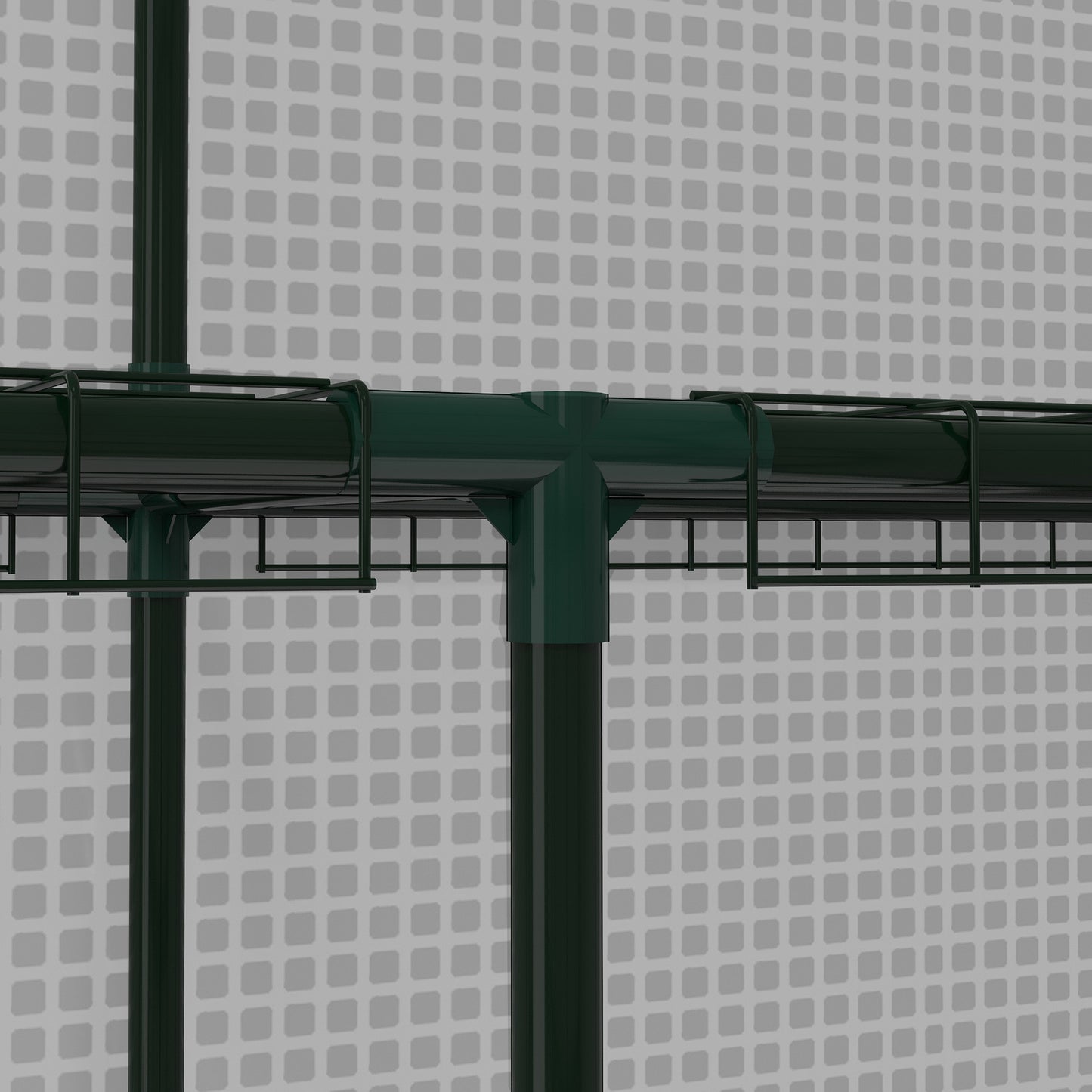 Portable Greenhouse, Walk-In Small Outdoor Green House with 2 Tier U-Shaped Flower Rack Shelves, 4.6' x 4.7', White