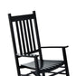 Wooden Porch Rocking Chair Outdoor Patio Rocker Garden Single Leisure Reclining Seat Armchair Black