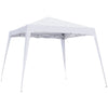 8' x 8' Pop Up Canopy, Outdoor Foldable Tent, Portable Canopy Tent with Carrying Bag for Camping, Party, Picnic, White