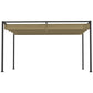 10' x 7' Patio Pergola with Retractable Canopy, Outdoor Sun Shelter, Yard Shade, Khaki
