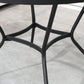 35" Round Patio Dining Table Steel Outside Table with Mesh Tabletop for Garden Backyard Poolside, Black